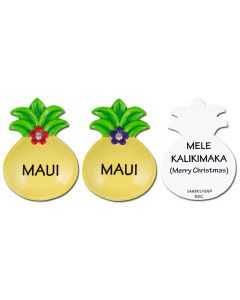 127M: Pineapple "MAUI" Mini Ornament