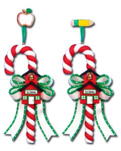 CL287: SCHOOL HOUSE CANDY CANE