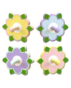 WB132: Girls Colored Flower Wall Hook