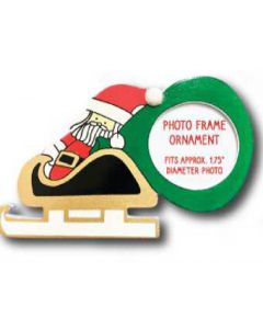 PF05N: Santa, Sleigh & Sack Picture Frame Ornament